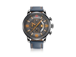 Reloj Hombre Mini Focus Cronógrafo Multifunción Resistente Al Agua Correa De Cuero