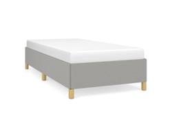 Maison Exclusive - Estructura De Cama Sin Colchón Tela Gris Claro 90x200 Cm