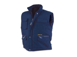 Ropa abrigo chaleco azul multibolsillo xxl 288vma poliester