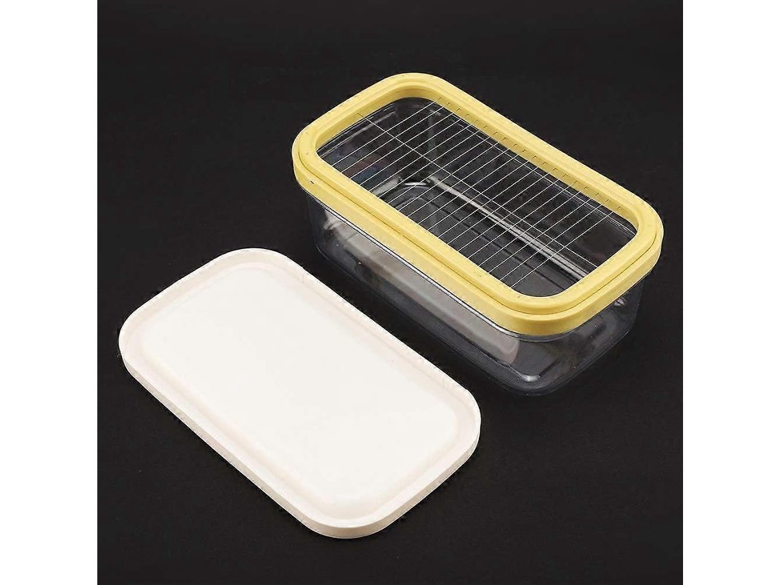 Mantequillera de plástico con cortador, recipiente para almacenar mantequilla y queso en el refrigerador. Rosewell