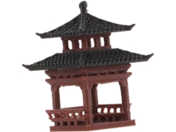 Estatua En Miniatura De Pagoda Y Figura De Pabellón Chino De Inoomp Para Acuario Y Jardín Zen. Decoración De