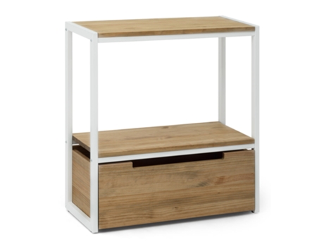 Consola BOX FURNITURE iCub ECO (Blanco - Madera y Acero - 70 x 32 x 75 cm)