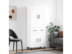 Aparador Alto Madera Contrachapada Blanco 69,5x34x180 Cm