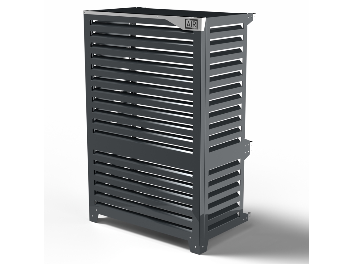 Cubierta Para Bomba De Calor - Big Blade - Antracita - Suelo Por Pared Talla Vl (l 105cm - H 158cm - D 59cm) - Box Air Klima