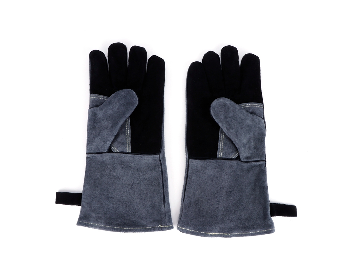 RNEMITERY Guantes de soldadura cosidos resistentes al calor y fuego, para barbacoa, horno, parrilla, estufa, horno de fundición, agarradera de olla