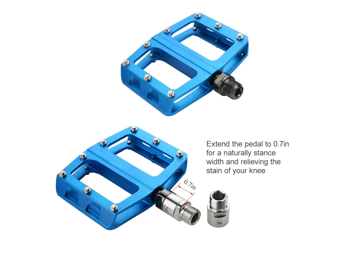 Extensores De Pedales De Bicicleta Lixada Izquierda Derecha 9/16 Pulgada Adaptadores Espaciadores Para Ciclismo