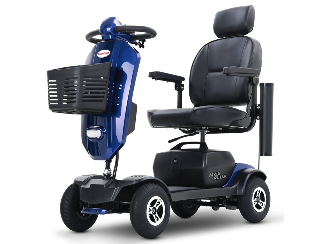 Patinete eléctrico de movilidad Sweetrich Max Plus con 4 ruedas de 9 pulgadas, motor de 300 W y batería de 24 V y 20 Ah
