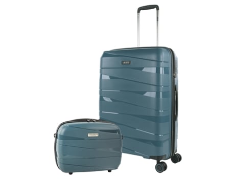Juego De Maletas Rígidas Pp JASLEN Stuttgart azul metalico (43X66x24 Cm - 58L)