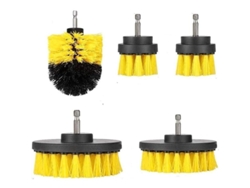 Kit De 5 Cepillos De Limpieza Para Taladro, Ideales Para Baños, Suelos, Lavabos Y Superficies De Automóviles.