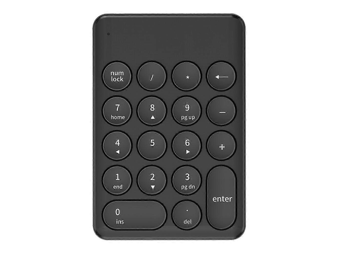 Teclado inalámbrico para juegos, miniteclado digital de 18 teclas y teclado numérico de 2,4 GHz Everley891 (negro)