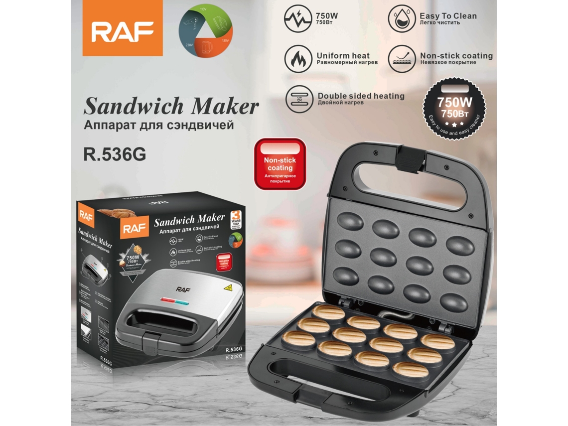 Tostadora Multifunción Doméstica Eurotherm - Totalmente Automática - Desayuno - Sándwiches - Calefacción Doble - Steakmaker - Grill