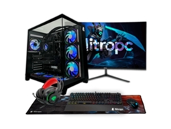 Ordenador Gaming Nitropc Pack Diamond Plus Negro – AMD Ryzen 7 7700X, RTX 5060 Ti 16GB, 32GB DDR5, 1TB M2, Win11 Pro, Accesorios + monitor 27" FHD 300Hz