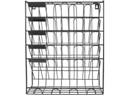 Organizador de pared de hierro negro para revistero de oficina, ahorra espacio, diseño robusto y funcional, escritorio GOKOCO