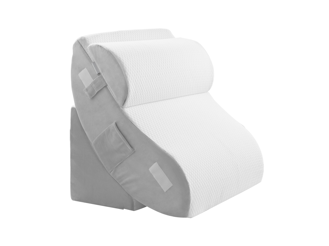 Almohada Ortopédica Ajustable Con Cuña Succebuy Para Espalda Blanco Y Gris 4 Uds