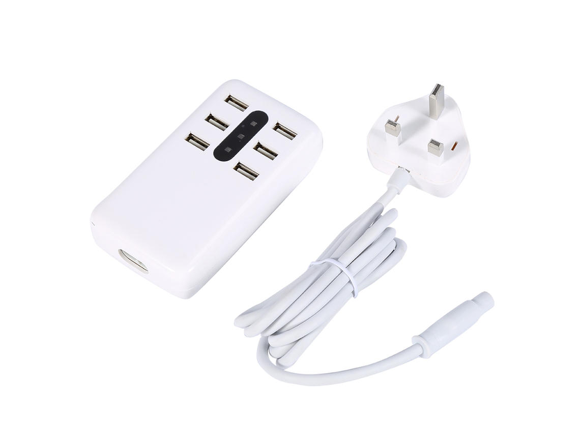 Cargador (6 Puertos Usb Con Función De Luz)
