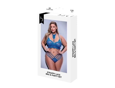 Conjunto de Lencería BACI LINGERIE Bra & Panty (Azul - Queen)