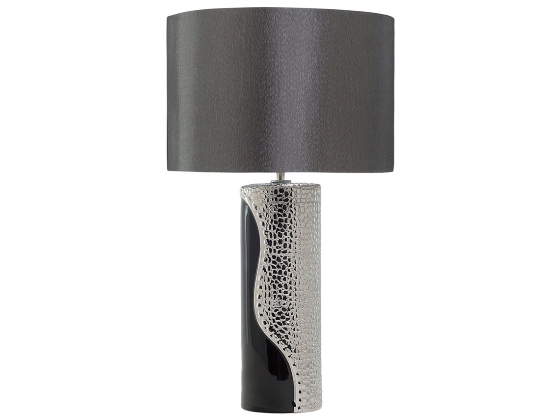 Lámpara de mesa BELIANI Aiken de Porcelana Negro 30x30x52
