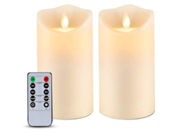 Vela Led Sin Llama, Resistente Al Agua, Para Exteriores, De 15 X 8 Cm, Con Llama Móvil Y Control Remoto.