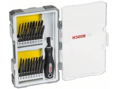 Conjunto de Destornillador BOSCH con Cabo - 37 Un - Ph - Pz - Sl - Th - Tq - H - Tw - Sp - R y Portapuntas