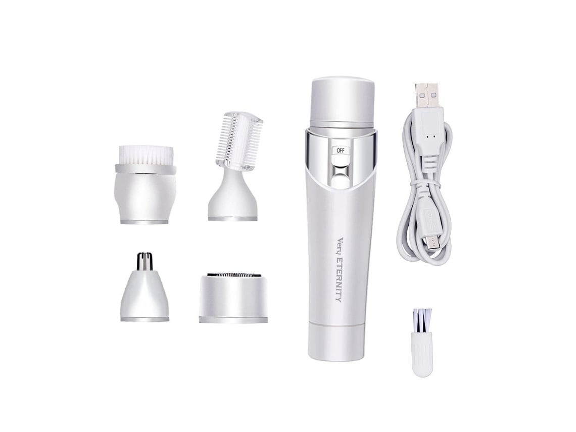 Kit De Grooming Para Mulheres 5 Em 1: Aparador Elétrico Portátil, Cortador De Cabelo Nasal, Sobrancelha E Pelos Faciais