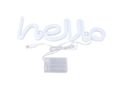 2026-letrero Neon Led Hello Letras Luz Rosa Decoración Pared Boda Fiesta Usb/batería