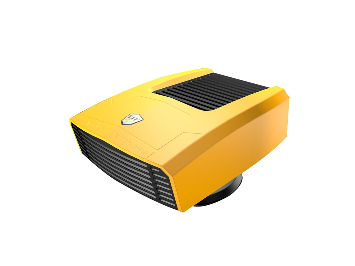 Calentador de coche de 12 V y 150 W, calentamiento rápido, descongelador ajustable 360° (amarillo) Cuich