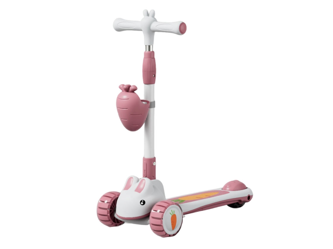 Patinete De 3 Ruedas Beunik Para Niños (edad Mínima 2 Años Blanco Y Rosa)