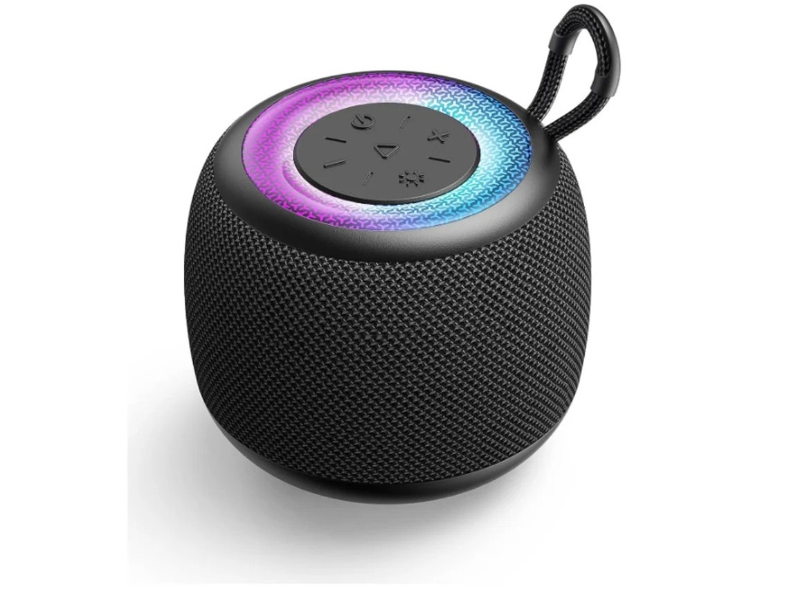 Altavoz Bluetooth portátil con Bluetooth 5.3, luces RGB, sonido estéreo y graves, tamaño compacto, IPX5, impermeable, ligero, para Yizhood