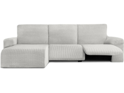 Funda de Chaise Longue Relax Izquierda para Brazo Corto EYSA Premium Jaz (360 x 120 x 120 cm - Poliéster y Algodón - Crudo)