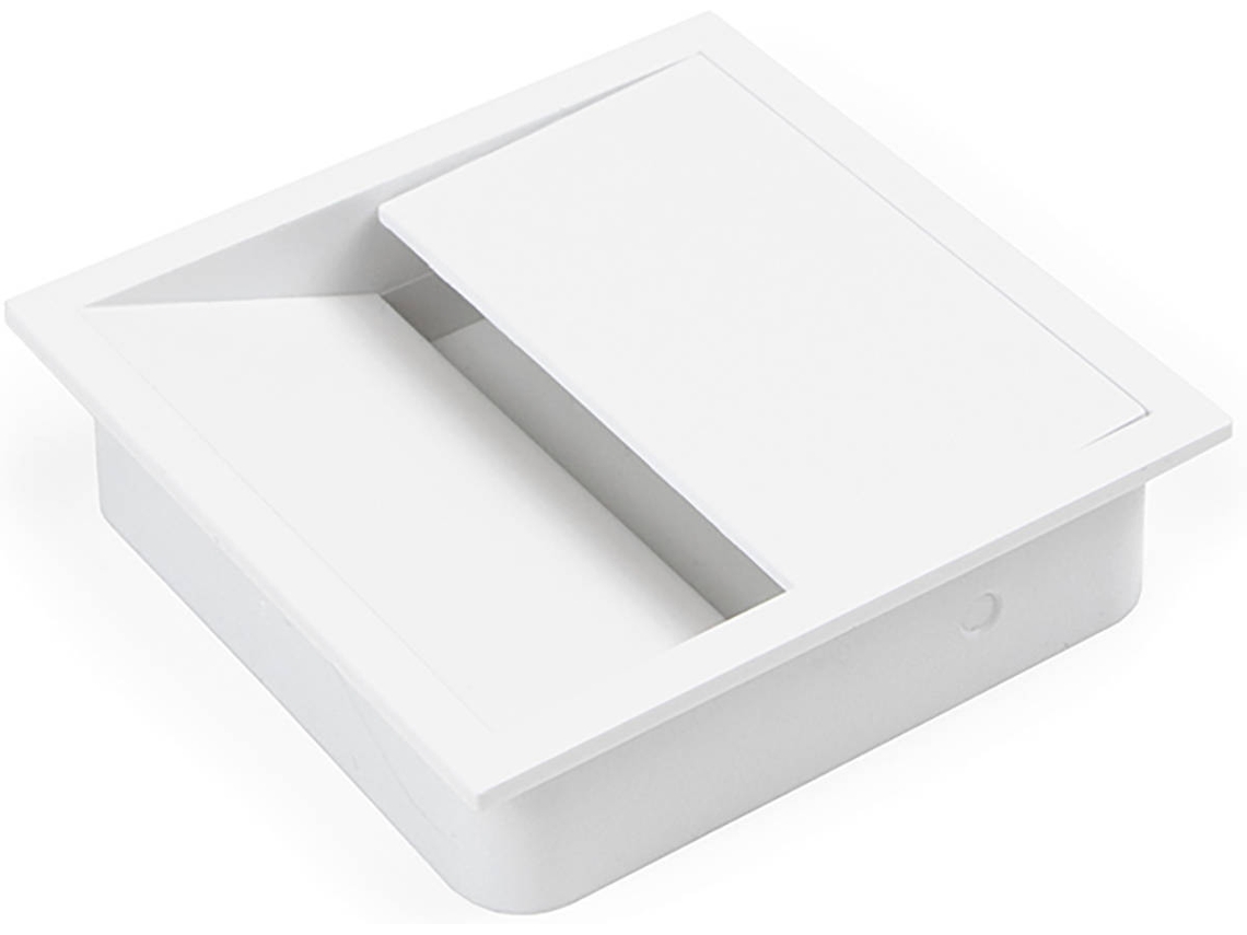 Pasacables de Mesa EMUCA (Blanco - 14x12x3 cm)