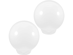 Juego De 2 Esferas Acrílicas De Color Blanco Lechoso, Fáciles De Quitar, Prácticas Y Elegantes Para Lámparas.