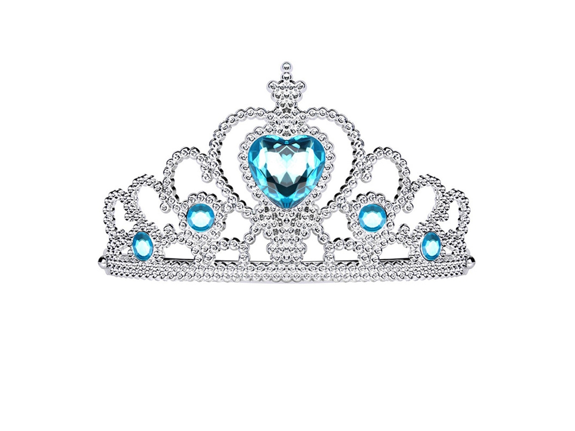 Conjunto De Accesorios De Fantasía De Princesa: Corona, Varita, Collar, Guantes Con Diamantes De Imitación.