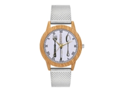 Reloj De Pulsera De Malla Zhoulianfa Para Hombre Y Mujer Moda Simple Cuarzo T74-f Plata