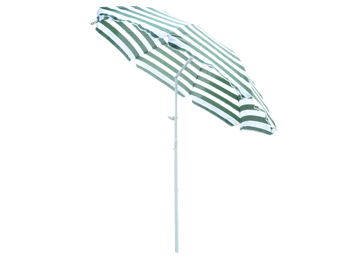 VPMKP - Sombrilla octogonal inclinable Outsunny Ø180 cm poliéster UV mástil desmontable verde/blanco