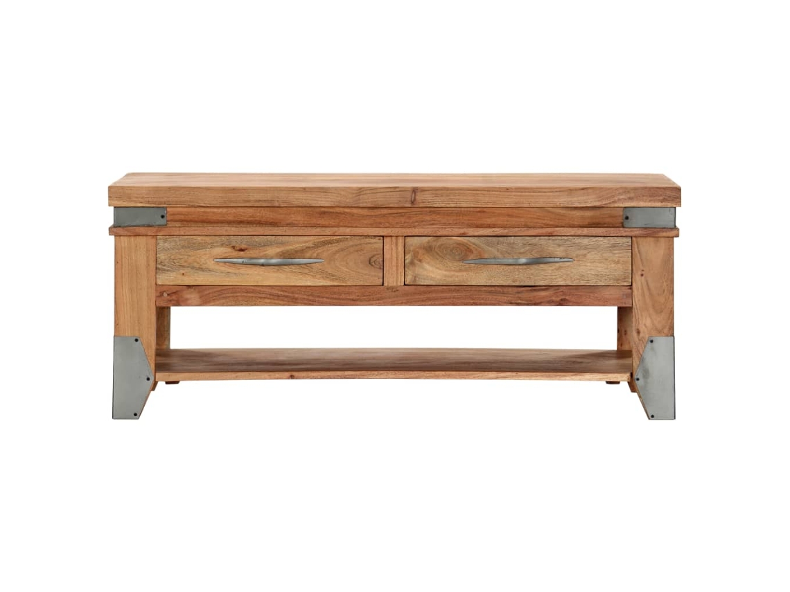 Mesa de centro de 110x52x45 cm, madera maciza de acacia HARLANV1
