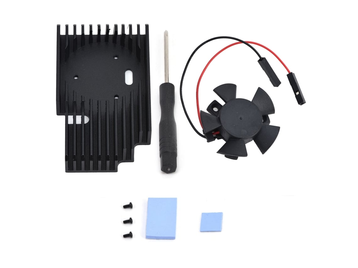 Disipador De Calor Para Raspberry Pi 4 Con Ventilador, Aleación De Aluminio, Pintura Anticorrosión.