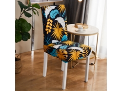 1 paquete de funda protectora extraíble para silla de comedor para el hogar, patrón de restaurante 13-Tamanho universal LUUCOZK