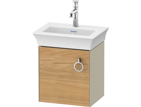 DURAVIT Tulip blanco, mueble de tocador colgado en la pared, ancho 384 x fondo 298mm, con 1x tope de puerta a la izquierda, con tirador, WT4250L