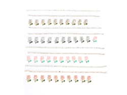 4 Cadenas De Clavos Con Diseño Floral Decorativo, Metal Brillante Y Delicado