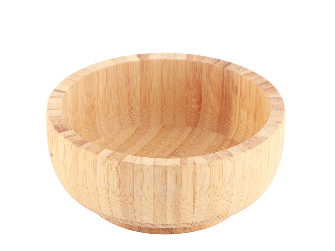 Bol Redondo De Bambú Natural Para Ensaladas, Ideal Para Frutas, Aperitivos Y Snacks.
