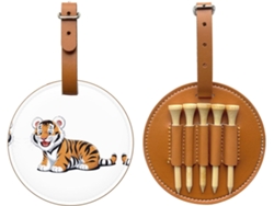 Bolsa de tees de golf Naughty Tiger, negra, fácil de transportar y más eficiente para jugar al golf.