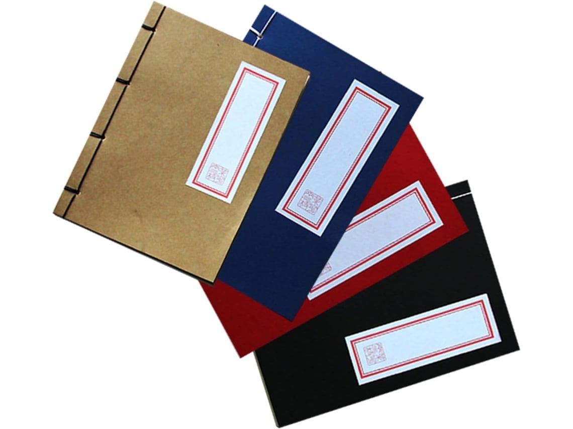 Juego De 4 Cuadernos De Oficina, Cuadernos Pequeños De Estilo Chino, Blocs De Notas Portátiles.