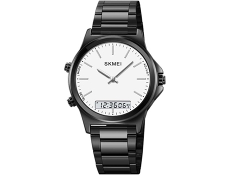 VEANXIN Relojes de pulsera digitales redondos multifuncionales-blanco negro