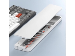 Kit de limpieza de teclado 22 en 1 con reposamuñecas, estuche magnético y herramientas para teclados mecánicos, portátiles y teléfonos móviles.