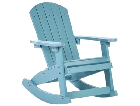 BELIANI Sillón Columpio Infantil Adirondack en Plástico Madera Azul 52X68X67