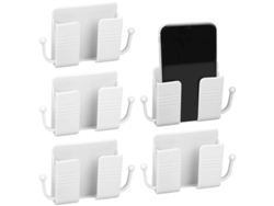 Soporte De Pared Autoadhesivo Para Teléfono Con Ganchos De Plástico - Paquete De 5