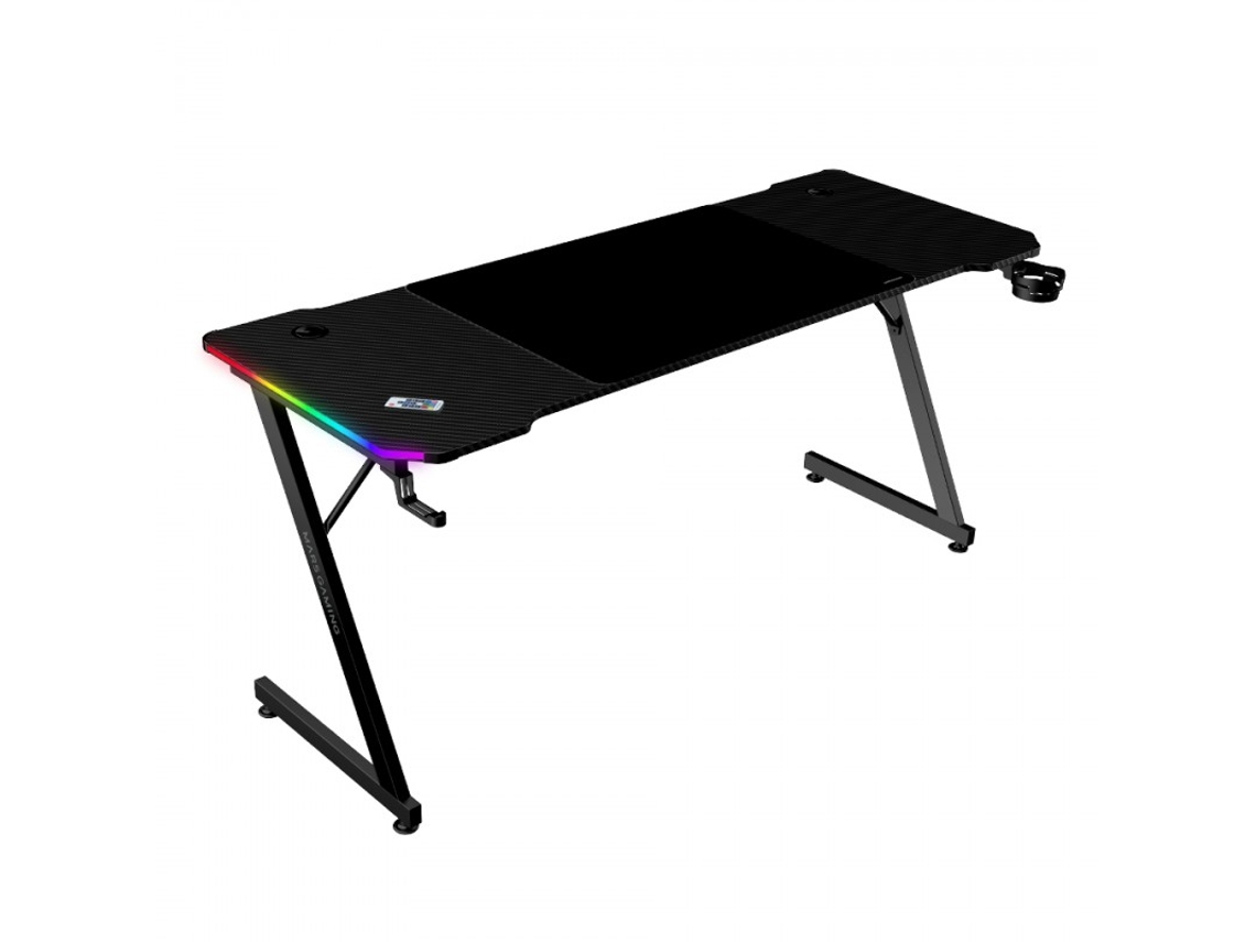 Escritorio ergonómico para juegos Mars Gaming Mgd X160rgb, iluminación Argb con mando, alfombrilla XXL de fibra de carbono, tamaño S, Mgdx160rgb, Vayotoy