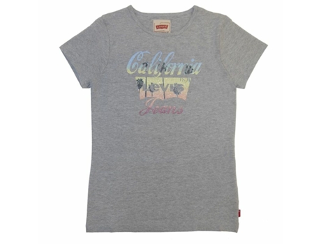 Camiseta de Niños LEVI'S Corta Tscalifornia Elastano Gris (8 Años)