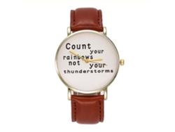 Reloj De Cuarzo Unisex Con Correa De Cuero Pu Casual Zhoulianfa Café Claro