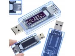 Voltímetro y amperímetro USB Keweisi KWS-V20 – Alta precisión | 4 V-20 V, 0 A-3 A | Prueba de cables USB